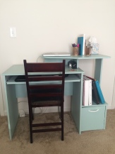 Desk (Thrift store, painted)